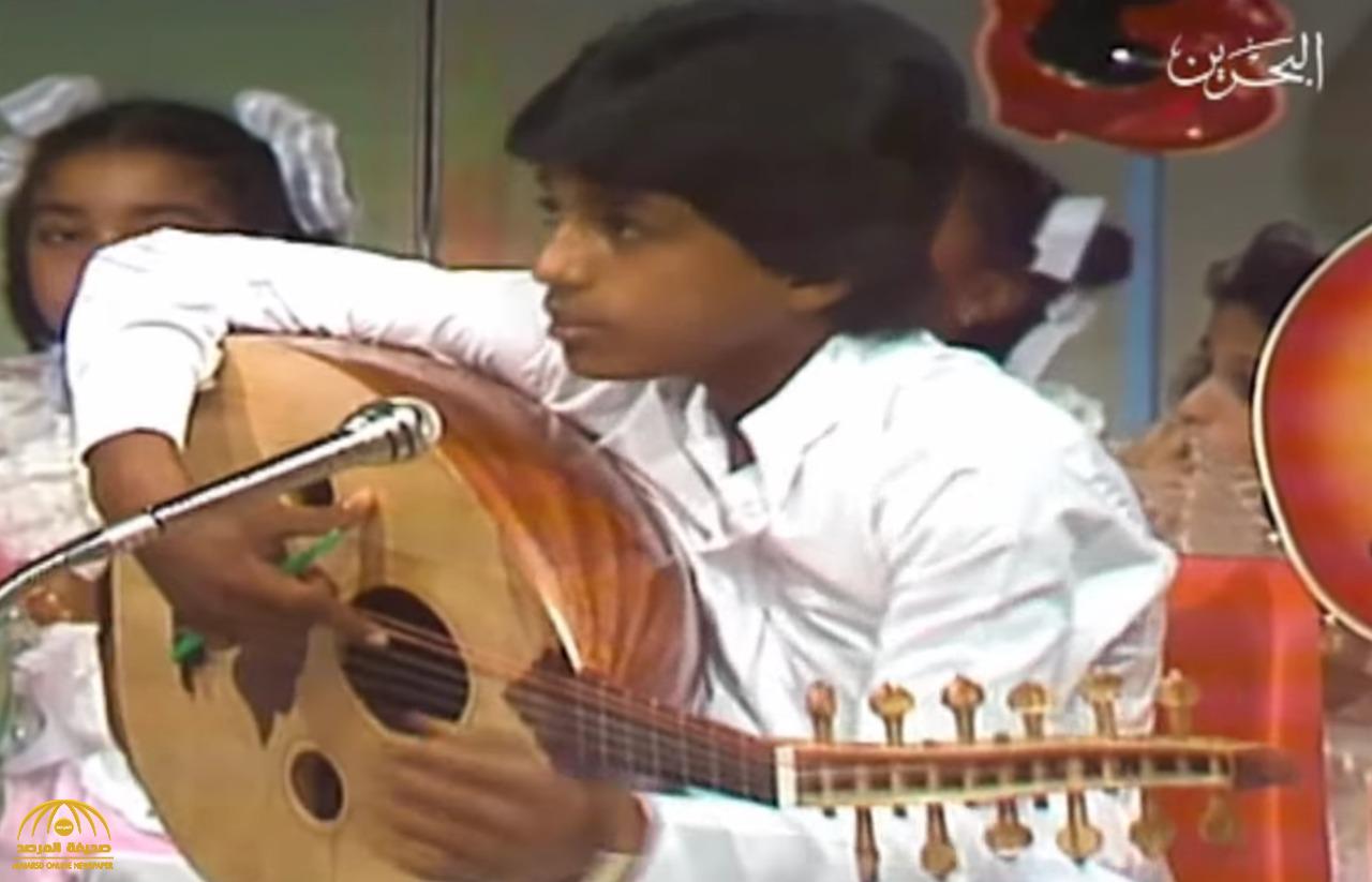 شاهد.. أول ظهور تلفزيوني لـ"راشد الماجد" عام 1984 وهو يعزف العود في برنامج أطفال بالتلفزيون البحريني