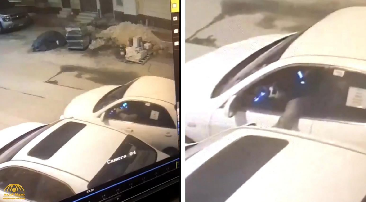 شاهد .. شخص يسرق "مرآة" سيارة متوقفة بجانب منزل صاحبها في حي الخليج بالرياض
