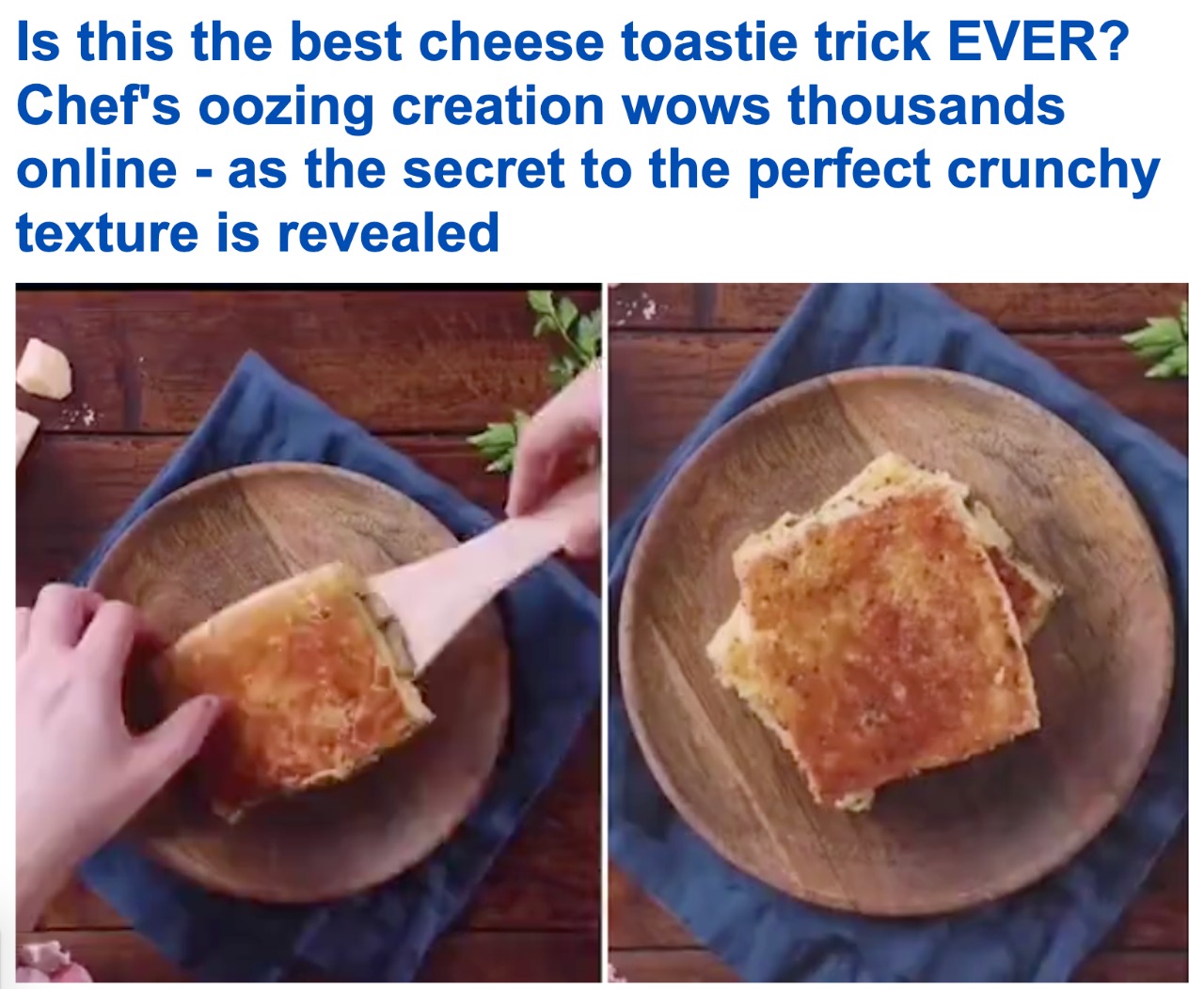 شاهد: شيف استرالي يكشف عن طريقة جديدة لعمل توست بالجبن