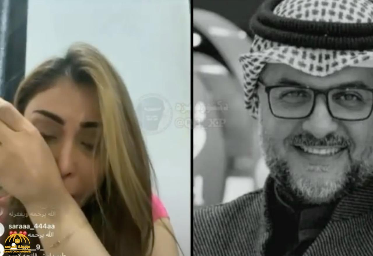 شاهد : لحظة انهيار وبكاء الفنانة أبرار الكويتية حزنا على وفاة  مشاري البلام