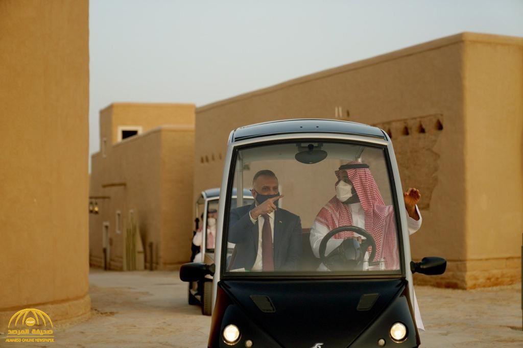 شاهد.. ولي العهد يصطحب رئيس الوزراء العراقي في جولة بالدرعية