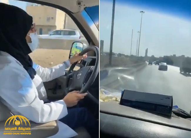 شاهد.. سائقة الإسعاف السعودية "إيمان عبدالعظيم" تنقل أول حالة ولادة