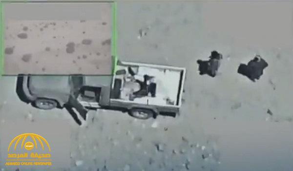 شاهد .. التحالف ينسف  مركبات تابعة لمليشيا الحوثي أثناء محاولتهم التقدم نحو مأرب