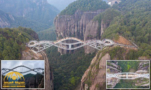 شاهد: جسر الصين الزجاجي المتموج الذي أذهل العالم