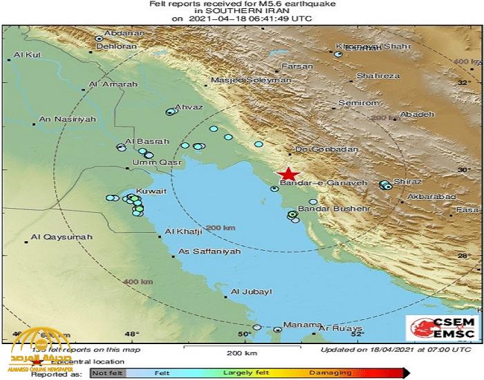 شاهد .. فيديو يوثق لحظة وقوع زلزال إيران الذي وصلت ارتداداته إلى العراق والكويت