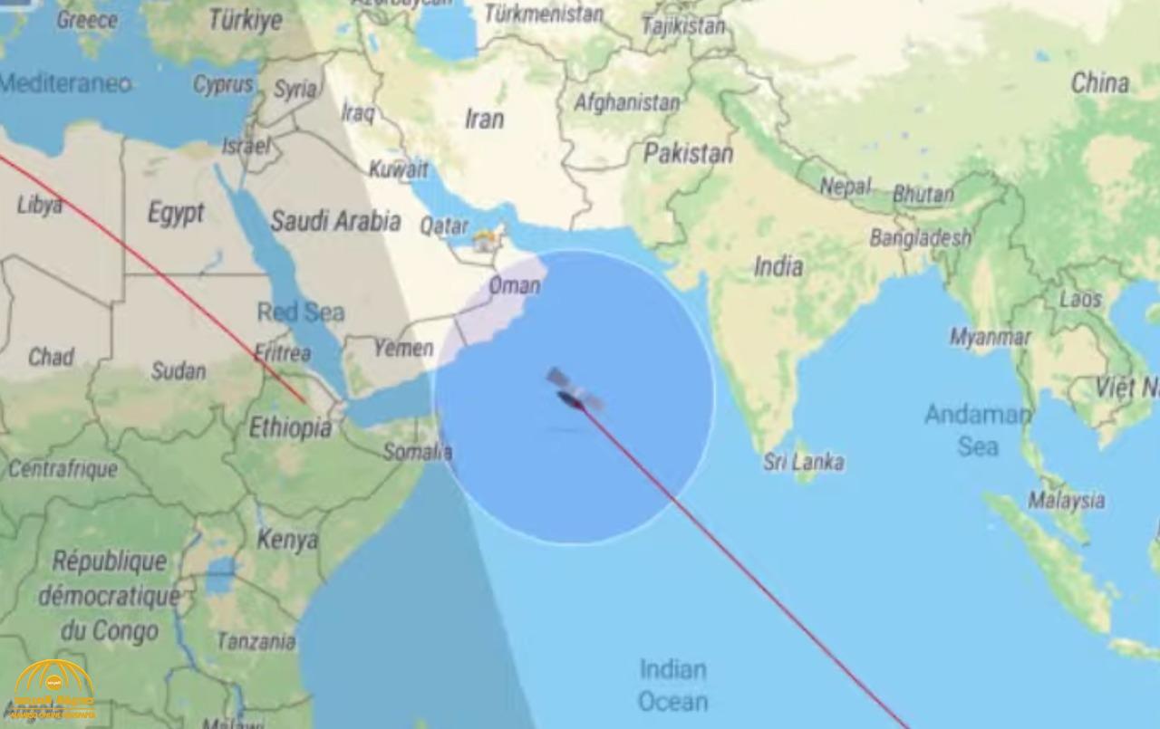 الصاروخ الصيني يعبر سماء السعودية ويمر فوق المحيط الهندي