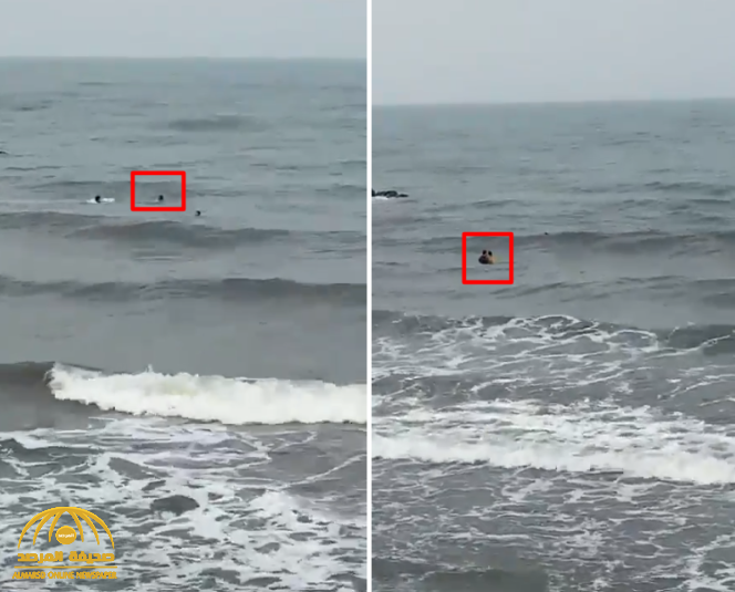 الأمواج تجرف طفلًا وهو يسبح في شاطئ بيش.. شاهد: لحظة إنقاذه في "اللحظات الأخيرة"