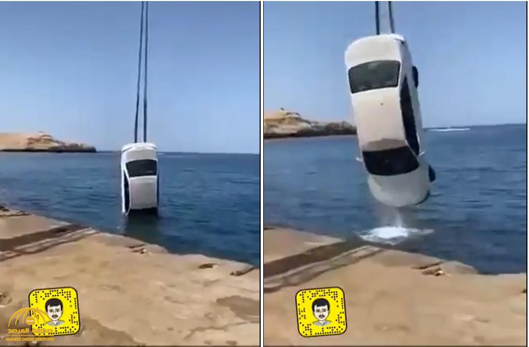 بالفيديو: سقوط سيارة في البحر بتبوك.. وقائدها يقفز منها قبل الحادث بلحظات