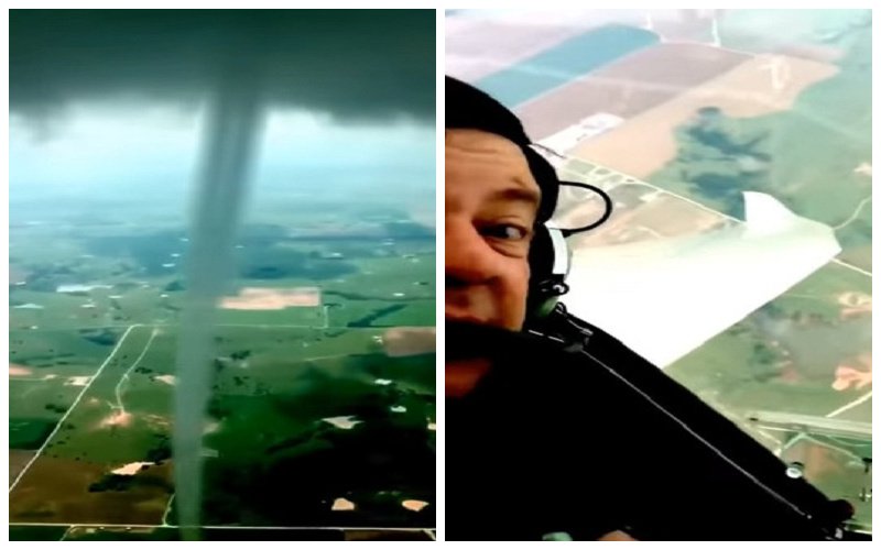 شاهد.. طيار أمريكي يدخل قلب إعصار "التنين"