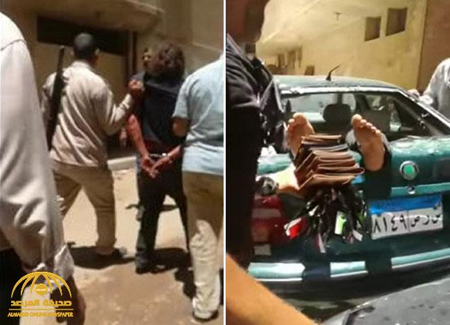 شاهد : مصري متهم باغتصاب ابنته يقفز من الدور الرابع للهروب من المحكمة