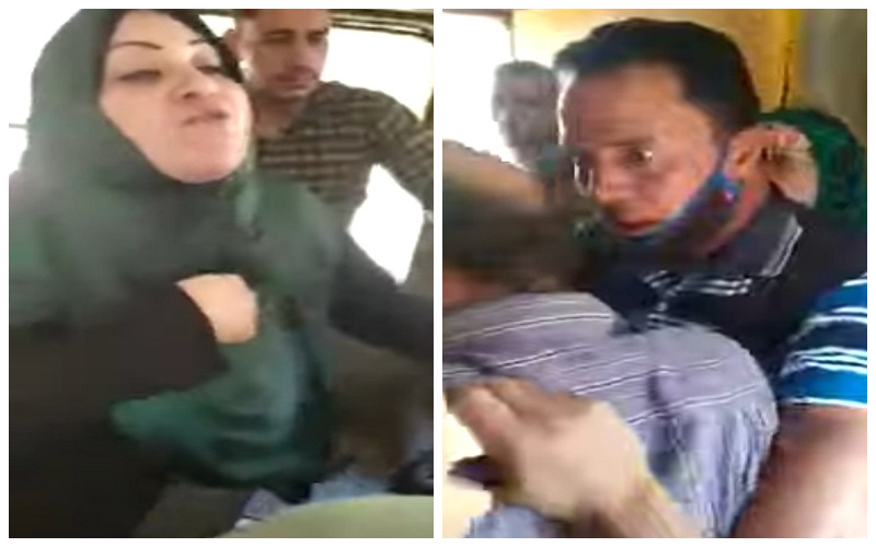 سيدة قطار جديدة في مصر.. شاهد: شهامة راكبة  تنقذ شخص تعدى عليه كمسري أمام ابنته بسبب تذكرة