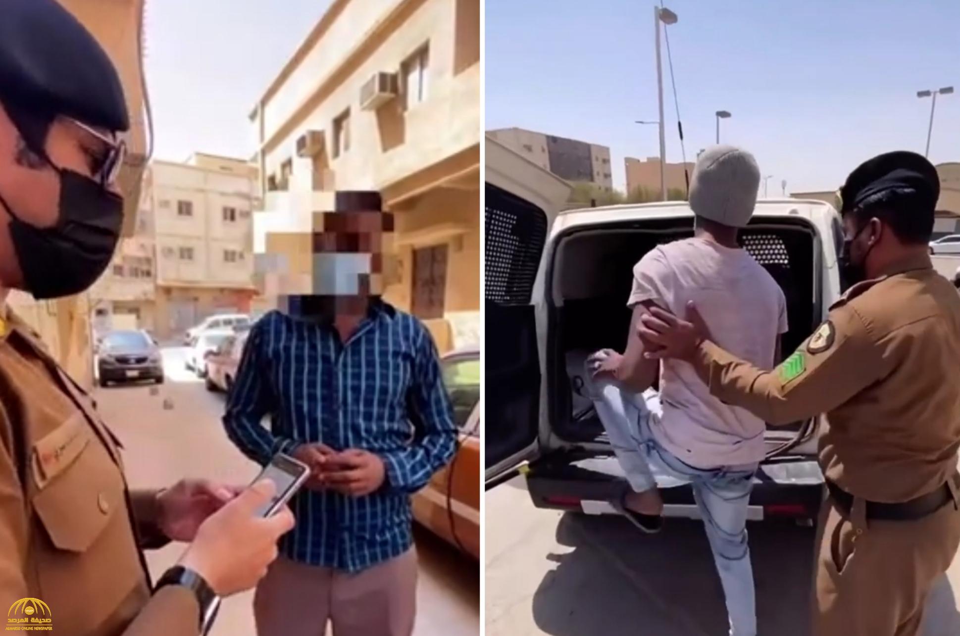 شاهد: لحظة القبض على عدد من الأشخاص في الرياض لارتكابهم هذه المخالفات!