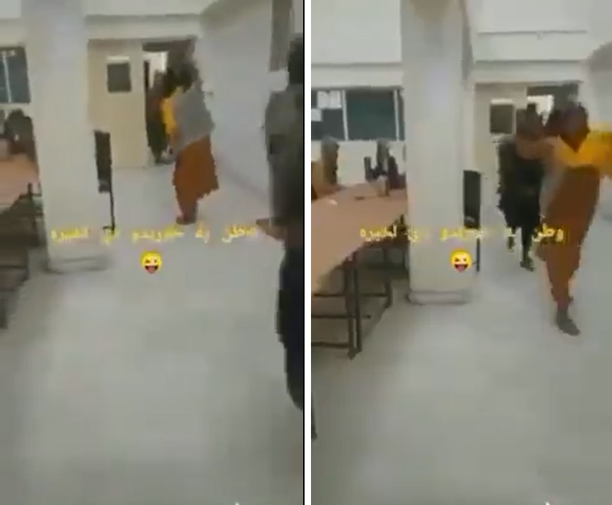 شاهد: مسؤولان بحركة "طالبان" يتزلجان داخل مركز للشرطة بـ"كابول "