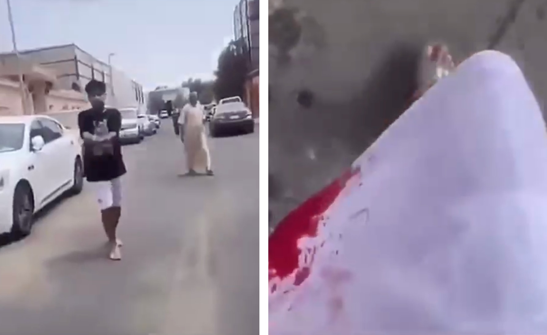 "رماني الرجال".. شاهد: أول فيديو يوثق حادثة إطلاق شخص النار على آخر في جدة