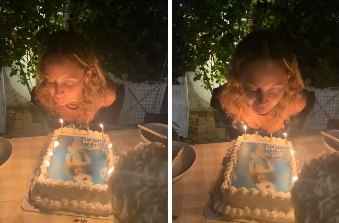 شاهد.. ممثلة أمريكية تحتفل بعيد ميلادها .. وعند إطفاء الشموع حدثت المفاجأة!