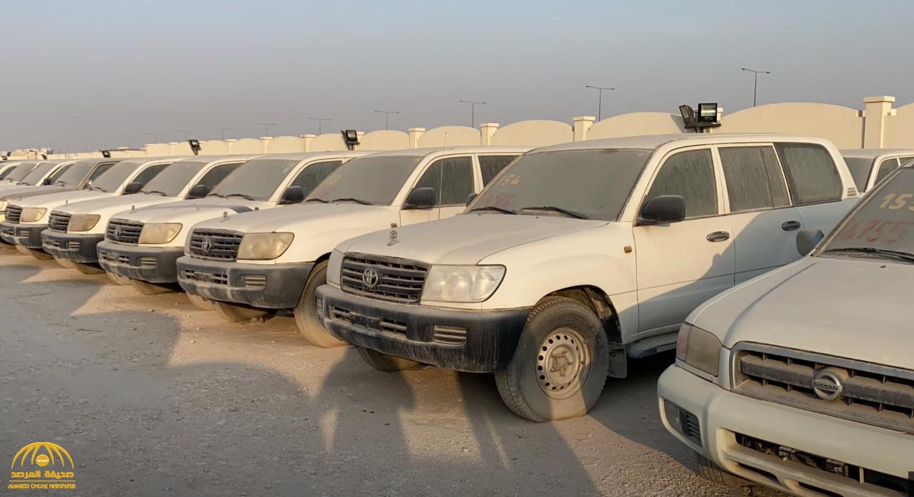 شاهد: مزاد ضخم لأكثر من 200 سيارة جيب تويوتا في الدوحة