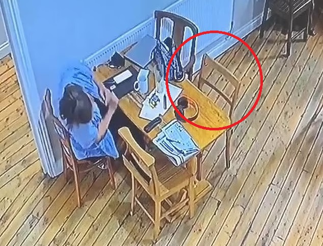 شاهد: فتاة تتفاجأ بحركة مريبة أثناء جلوسها داخل مطعم .. وبعد الرجوع للكاميرا اكتشفت الأمر الغريب!