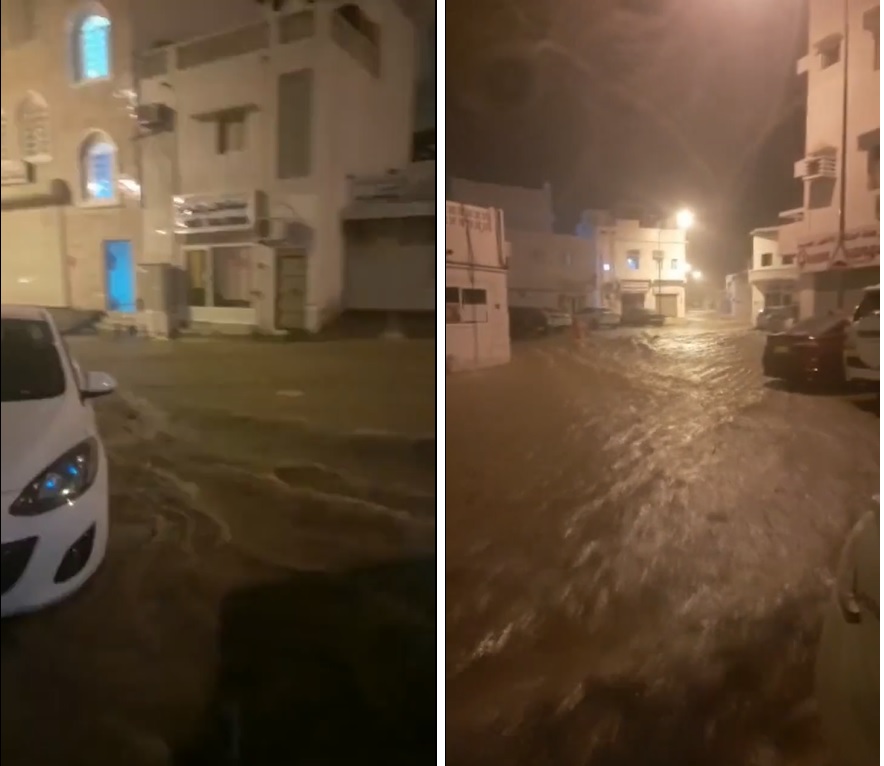 شاهد : لحظة اجتياح إعصار شاهين الأراضي العمانية