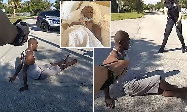 شاهد.. شرطي أمريكي يقبض على شاب مصاب بالتوحد ويصعقه بالكهرباء