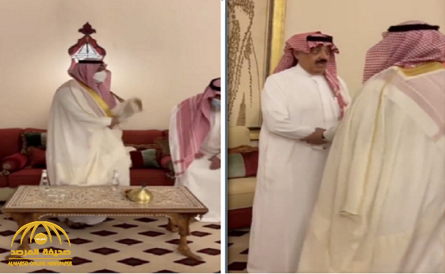 شاهد.. لحظة استقبال الأمير متعب بن عبد الله للمعزين في وفاة ​الأميرة هلا
