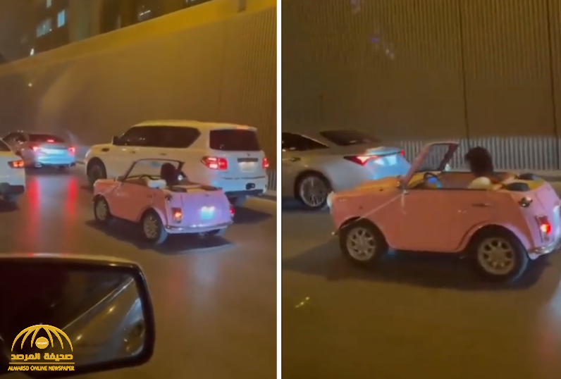 أغرب سيارة يمكن أن تراها.. شاهد: مركبة بحجم "اللعبة" تقودها فتاة في شوارع الرياض