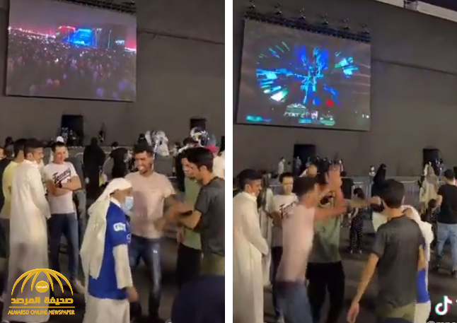 شاهد.. مسن يخطف الأنظار في "موسم الرياض" بوصلة رقص مع عدد من الشبان