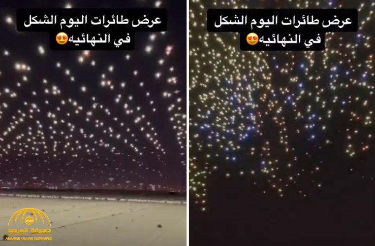 شاهد.. لقطات مذهلة ترصد اللحظات الأولى لطيران آلاف "الدرونز" في السماء بـ"موسم الرياض"