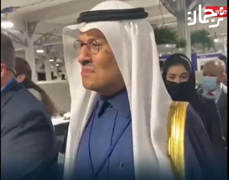 شاهد: رد الأمير "عبدالعزيز بن سلمان" على مراسلة أمريكية زعمت أن السعودية تعرقل مفاوضات مؤتمر المناخ باسكتلندا