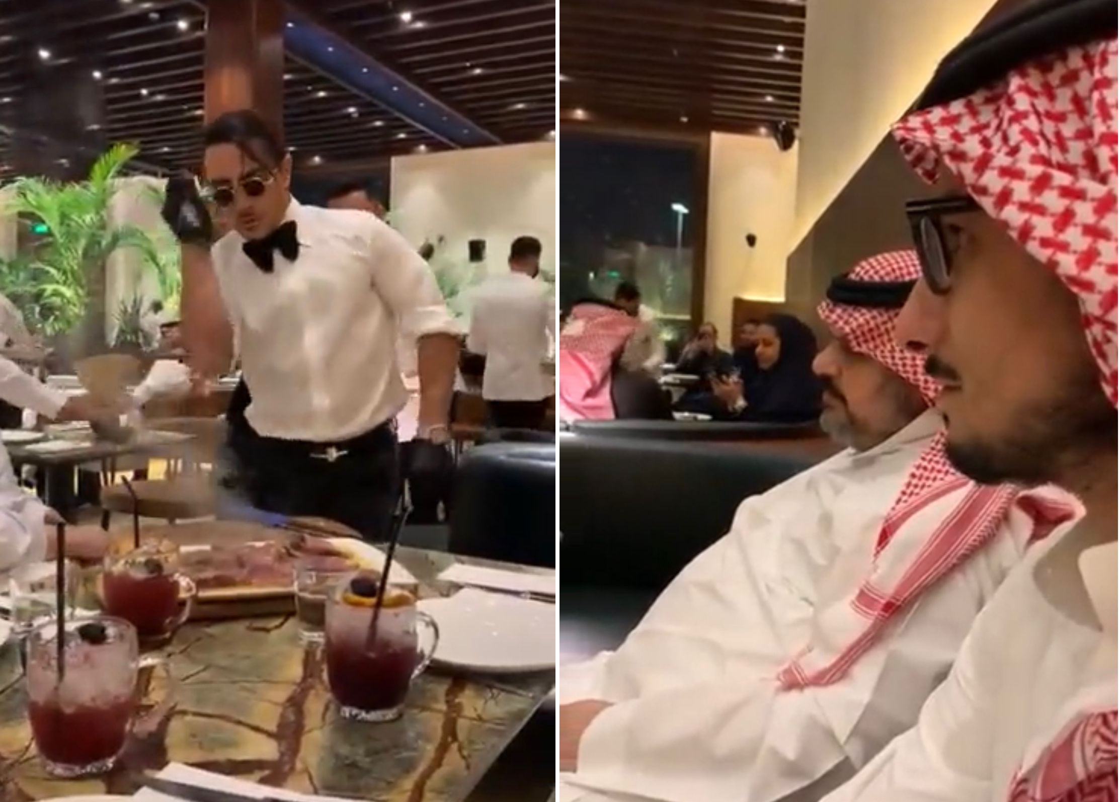 شاهد: عبدالرحمن بن مساعد يتناول الطعام في مطعم "نصرت التركي" بالرياض.. ويرد على منتقديه