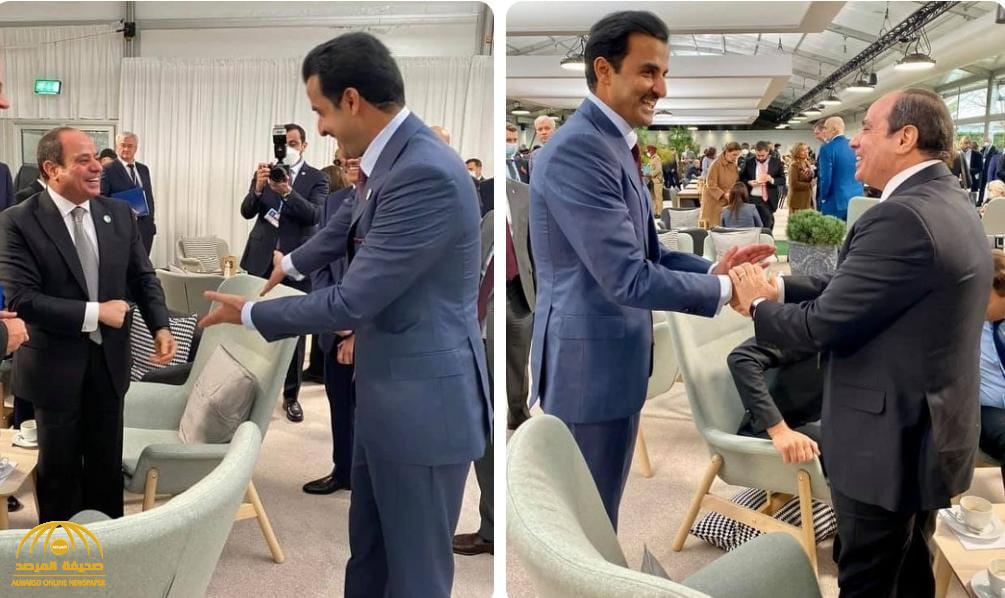 شاهد.. مصافحة حارة بين الرئيس السيسي وأمير قطر في أحدث لقاء بينهما