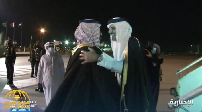 "حمدالله على السلامة.. يا هلا وسهلا".. شاهد: كيف استقبل "ولي العهد" أمير قطر في مطار الرياض