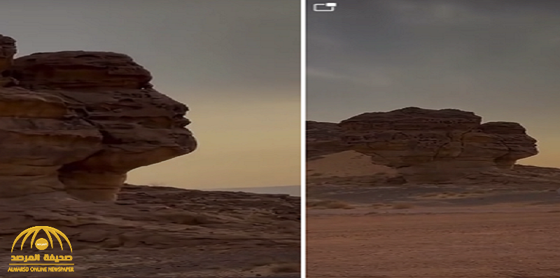 شاهد: اكتشاف جبل على وجه إنسان بـصحراء "العُلا"