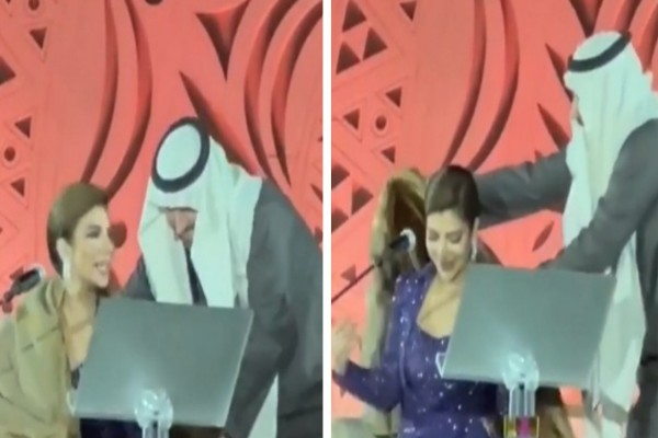 "خايف عليها من البرد ".. شاهد زوج أصالة يلبسها "الفروة " على المسرح خلال حفلها الغنائي بموسم الرياض