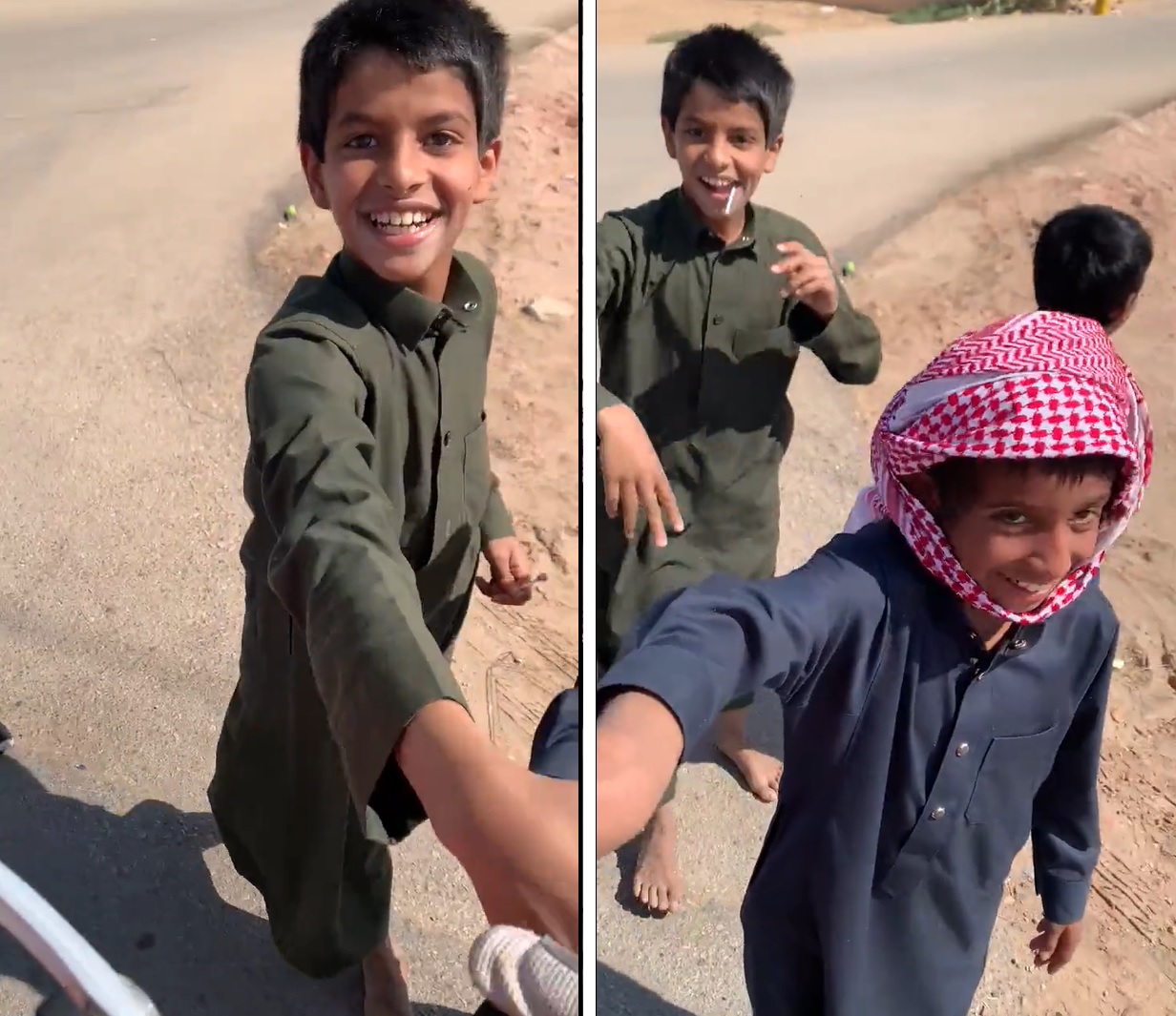 شاهد: أحد متسابقي "رالي داكار" ينشر فيديو لأطفال من "وادي الدواسر" استوقفوه بالطريق .. وهكذا علق