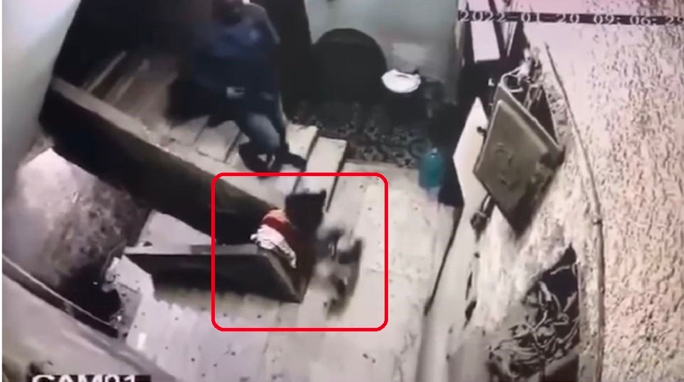 مصر ..رجل يتحرش بطفلة على سلم عقار وكاميرا مراقبة توثق جريمته